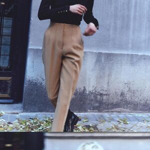 Tan zara dress pants.